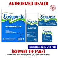 EASYWRITE Quiz Pad Pads Paper Papers Intermediate 1WHOLE 1/2 Lengthwise 1/2 Crosswise 1/4 Page- 1Pad