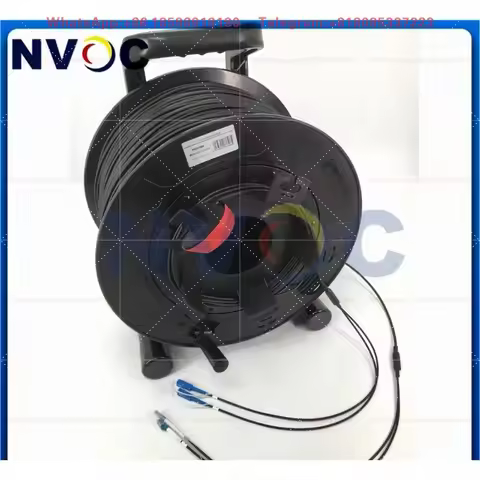 500M 2Core G657A1 3.0mm TPU SC ST FC LC ODC Portable Field 2C SM Fiber Optic Patch Cable With Reel P