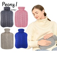 PEONY1 Hot Water Bottle Cover Large Faux Fur Winter Hand Warmer