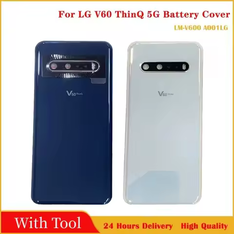 For LG V60 ThinQ Battery Cover Back Glass Housing Back Case Backshell For LG V60 Thinq Back Battery 