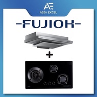 FUJIOH FR-FS2290R 89CM SLIMLINE HOOD + FUJIOH FH-GS5035 SVGL 3 BURNER GLASS GAS HOB