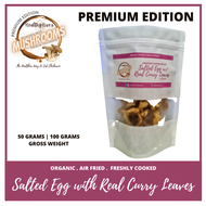 PREMIUM FLAVOR 50G and 100G - SALTED EGG WITH REAL CURRY LEAVES - HEALTHY HIVE Crispy Mushroom Chich