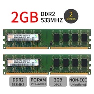 New For Hynix 4GB 2x 2GB DDR2 PC2-4200U 533MHz 2Rx8 CL4 DIMM Desktop PC RAM Memory