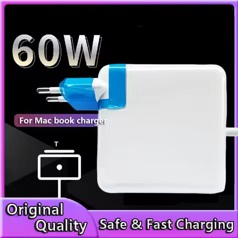60W Magsaf 2 T Magnetic Charging Power Adapter for MacBook Air / Pro Series：A1502，A1425，A1435，Safe &