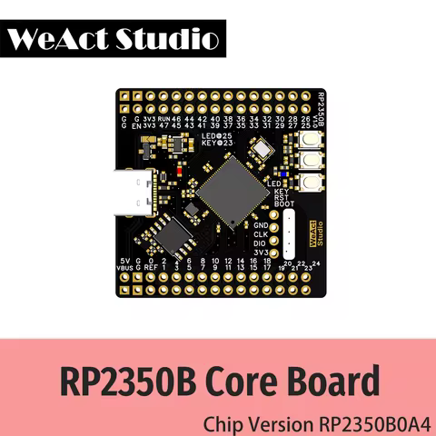 WeAct RP2350B Raspberry Pi RP2350B RISC-V Hazard3 520KByte SRAM 16MByte QSPI Flash 48GPIO All out Ne