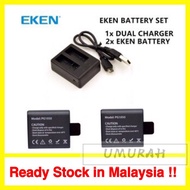 Original Eken Extra Battery 1050mAh And Dual Charger for H8R H3R H9R V8S H6S H7S