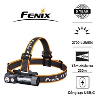 FENIX HM71R head torch, 2700 lumen brightness, 230m range, 21700 5000 mah battery, USB-C charging