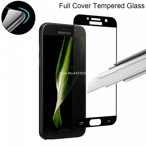 9D Full Cover Tempered Glass for Samsung S7 A3 A5 A7 2016 2017 S6 Screen Protector on Galaxy A510 A3