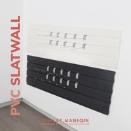 Slat Wall Wallpanel Display Dinding Panel Bahan PVC Panel