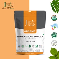 Just Jaivik Organic Licorice Root Powder 100Gram | USDA Organic Certified | Halal Certified