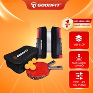 Set of 2 table tennis rackets with 4 balls, genuine GoodFit GF005TS retractable net stake