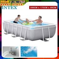 INTEX 26784 (NP1129) Prism Frame Above Ground Pool Rectangular Swimming Pool Durable With Filter Pum