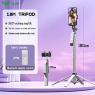 TNW S30 Tripod Selfie Stick 3-in-1 Kaki Empat Wayarles Kawalan Bluetooth 360 °   Pemegang efon Tripo