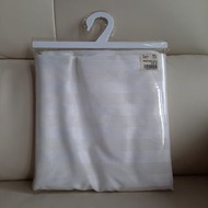 白色暗條紋浴簾 Shower Curtain 200x180cm
