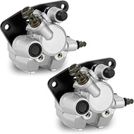 Front Left Right Brake Calipers with Pads for Yamaha Banshee 350, Raptor 660 2001-2005, Grizzly 400 