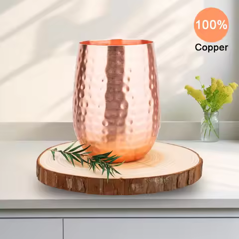 Handmade Pure Copper Cup 450ml Luxury Copper Martell Cocktail Whiskey Mugs Water Mug Drinkware for W