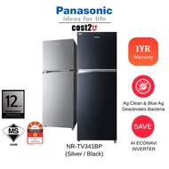 Panasonic 325L 2 Door ECONAVI Inverter Refrigerator | NR-TV341BPSM NR-TV341BPKM Fridge Peti Sejuk Ais 电冰箱