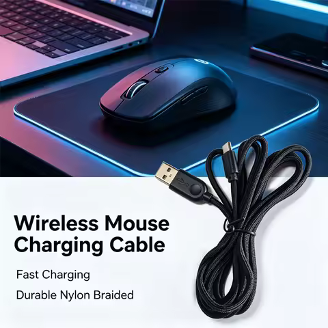 1.8-2M Type-C Mouse Cable Soft Nylon Gaming Mouse Wire Suitable For Ninjutso Sora, for IO1.1 3395 Pr