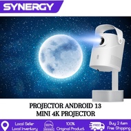 GLINK-PORTABLE ANDROID 13 MINI 4K PROJECTOR WITH REMOTE CONTROL SUP UP TO 140 INCH DUAL BAND