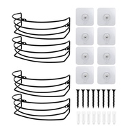 【AiBi Home】-Hat Rack for Wall and Door 4-Pack Metal Baseball Hat Organizer Hat Storage Metal for Baseball Caps Can to 40 Caps