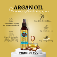 Xịt dưỡng tóc phục hồi tóc hư tổn Hask Keratin Argan oil 5-in-1 Leave-in Spray 175ml