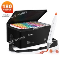 MW&Chenrui ปากกามาร์คเกอร์ (Brush หัว+Broad หัว) Marker ปากกาเมจิก ปากกาวาดภาพ ชุด สำหรับการวาดภาพแบ