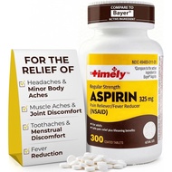 TIME-Cap-Labs 300 Count Regular Strength Aspirin 325mg for Adults - Compared to Bayer - Coated Regul