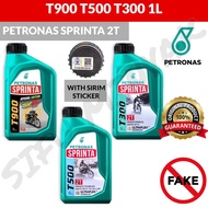 NEW  100% ORIGINAL PETRONAS SPRINTA 2T T900 T500 T300 2T ENGINE OIL MOTORCYCLE MINYAK HITAM MOTO FUL