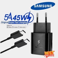 45W Charger Head Samsung Type C Adapter + USB Type C Charger Cable - Type C Quick Charging 45 watt