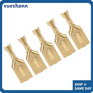 XUESHANN 100PCS Female Spade Connector, 7.8mm Size Golden Spade Connector, Quick Connect Brass Mater