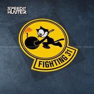 Vf-31 F14 Tomcat Hải Quân Hoa Kỳ 31 Máy Bay Tiêm Kích Đội Hình Tiêu Chuẩn Quân Sự Phản Quang Dán Xe 