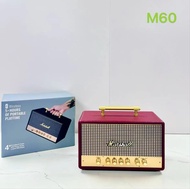 (รับประกัน)รุ่นใหม่ 2025! ลำโพงบลูทูธ M60ปรับเสียงแหลมและเบสได้ 20W รองรับAUX/TF/USB/BT/MF ดีไซน์สวย