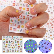 Random Colour Children's Nail Stickers Girls Cartoon Waterproof Nail Decals C8g3
