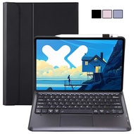 Touchpad Keyboard Case for Lenovo Xiaoxin Pad Pro 12.7 2025, Bluetooth Rechargeable Keyboard with De