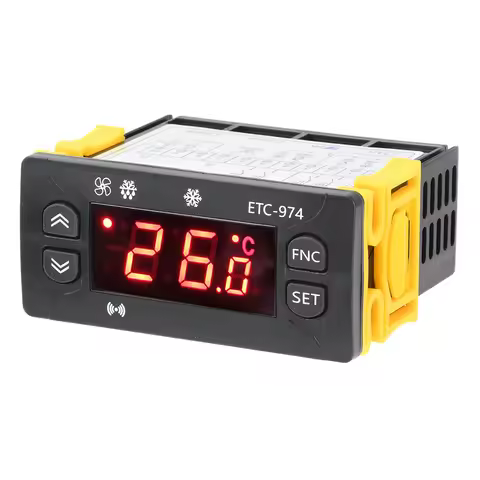 Digital Temperature Controller with Probe Cable AC 110V 220V Refrigerator Defrosting Heating Control