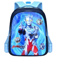 Ada Stock 38cm(5-10Tahun) School Bag Kids Ultraman Taro Geed Spiderman Beg Sekolah Budak Lelaki  Beg