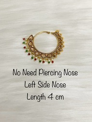 Women - Bridal Nose Ring |  Wedding Nose Pins or Rings | Attachable Ring Mukuthi | Nath | Attached N