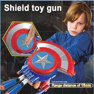 Captain America shield toy gun Launcher Shield lancar Soft Nerf Launcher Toy CA Shield Deformation