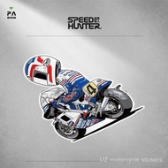 Ready Stock Motorcycle Electric Vehicle Unique Modified Car Sticker Q Version Rider Waterproof Refle