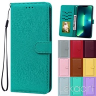 Leather Flip Cases Redmi 9C 9A Note 9T 9 9S 8 Pro Max Frosted Wallet Card Slots Solid Color Cover