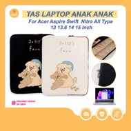 Acer Swift Aspire Lite Nitro 12.9 13 13.3 14 15 15.6 inch Laptop Bag Cute Jolly Soft Pouch Black Whi