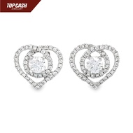 Top Cash Jewellery 10K Lab Grown Diamond Heart Stud Earrings