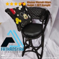 Promo Kursi Boncengan Anak Rottan Warna Hitam Doff Satu Set Bantal Setang Komplit Sabuk Sefty Terbua