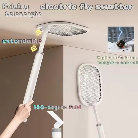 Foldable Electric Mosquito Killer USB Rechargeable Fly Trap Mosquito Swatter Racket Insect Killer Wi