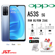 ใหม่เอี่ยมของแท้ OPPO A53S 5G ของแท้ 100% smart phone Ram 8GB Rom 256GB 6.52"หน้าจอใหญ่  รับประกัน 1