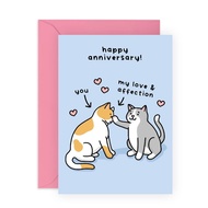 [Coisíní]Anniversary Cards For Wife - Cat Anniversary Card For Husband Partner - Cat Gifts For Girlf
