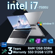 Intel Core i7 7500U ความละเอียด 14.1 นิ้วแล็ปท็อปแบบพกพา Windows 11 Pro รองรับสำนักงานนักเรียนที่ยาว