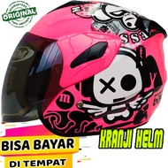 Helm gm fighter speak up pink fluo termurah