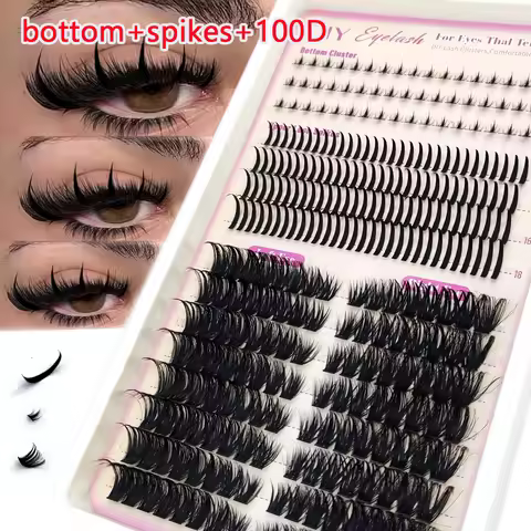 New Spikes Eyelash Clusters Curling Eyelash 30D-200D Fairy Eyelash Clusters Bottom Spike Eyelash Clu