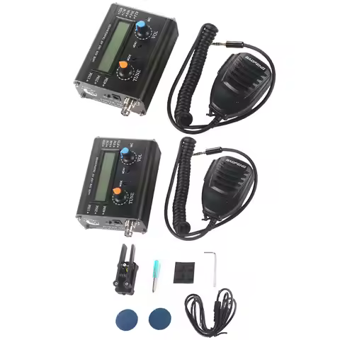 5W All Mode HF Transceiver with Mic 3-Band All Mode High Frequency Transceiver Supporting 15M 20M 40
